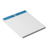Blauw en Wit Monogram Notitieblok (Schuin)