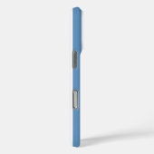 Blauw en wit monogram strepen Case-Mate iPhone case (Achterkant / Rechts)