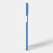 Blauw en Wit Monogram Strepen Case-Mate iPhone Case (Achterkant / Rechts)