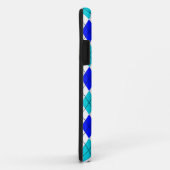Blauw en wit, naadloos argyle-patroon Case-Mate iPhone case (Achterkant/rechts)