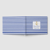 Blauw en wit Nautical Threadding Gastenboek (Volledig)
