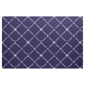 Blauw en wit Nautisch Monogram Stof (Fat Quarter)