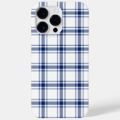 Blauw en Wit Nautisch Plaid Case-Mate iPhone Case (Achterkant)