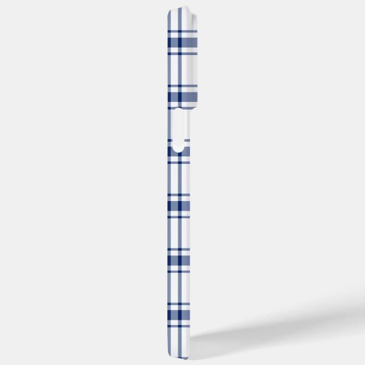 Blauw en Wit Nautisch Plaid Case-Mate iPhone Case (Achterkant / Rechts)