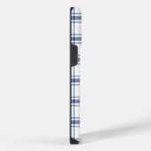 Blauw en Wit Nautisch Plaid iPhone Hoesje (Rechterkant)