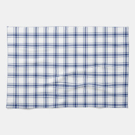 Blauw en Wit Nautisch Plaid Theedoek