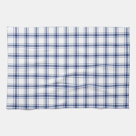 Blauw en Wit Nautisch Plaid Theedoek (Horizontaal)