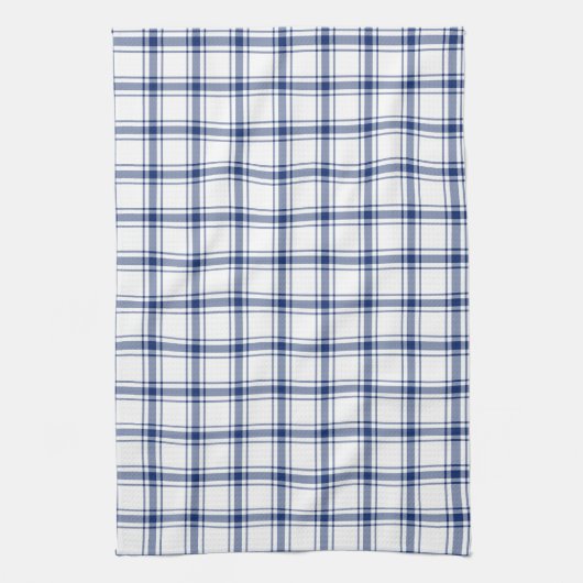 Blauw en Wit Nautisch Plaid Theedoek (Verticaal)