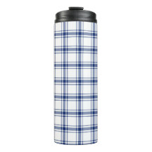 Blauw en Wit Nautisch Plaid