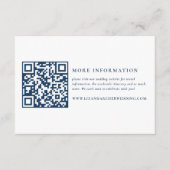 Blauw en Wit Nautische Bruiloft Informatie Informatiekaartje (Voorkant)