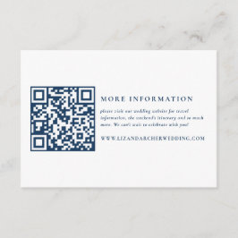 Blauw en Wit Nautische Bruiloft Informatie Informatiekaartje