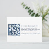 Blauw en Wit Nautische Bruiloft Informatie Informatiekaartje (Staand voorkant)