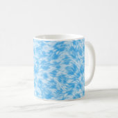 Blauw en wit nepbont effect koffiemok (Voorkant rechts)