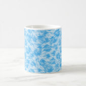 Blauw en wit nepbont effect koffiemok (Center)