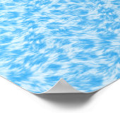 Blauw en wit nepbont effect poster (Hoek)