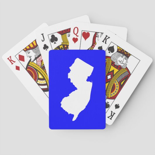 Blauw en wit New Jersey Speelkaarten (Achterkant)
