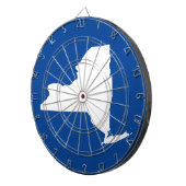 Blauw en wit New York Dartbord (Voorkant Rechts)