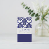 Blauw en wit object visitekaartje (Staand voorkant)