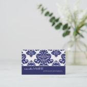 Blauw en wit object visitekaartje (Staand voorkant)