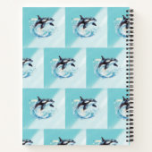 Blauw en Wit Oceaanstrand Nautisch Notitieboek (Achterkant)