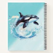 Blauw en Wit Oceaanstrand Nautisch Notitieboek (Achterkant)