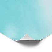 Blauw en Wit Oceaanstrand Nautisch Perfect Poster (Hoek)