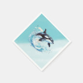 Blauw en Wit Oceaanstrand Nautisch Servet (Hoek)