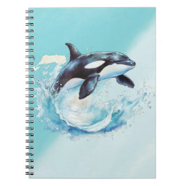 Blauw en Wit Ocra Oceaanstrand Nautical Notitieboek