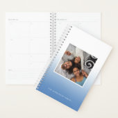 Blauw en wit Ombre Twee Foto Planner (Display)