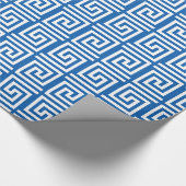 Blauw en wit omslagpapier Grieks Zeer belangrijk o Cadeaupapier (Hoek)
