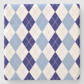 Blauw en wit Onderzetter van de Steen van Argyle (Voorkant)