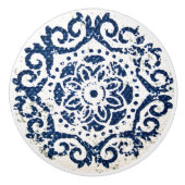 Blauw en Wit Ontwerp Ceramische Knob Keramische Knop (Voorkant)