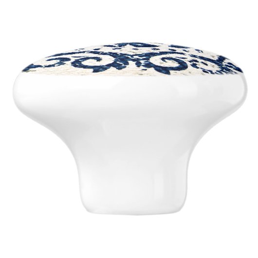 Blauw en Wit Ontwerp Ceramische Knob Keramische Knop (Zijkant)