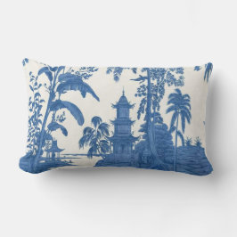 Blauw en Wit Oosters Chinoiserie Kussen