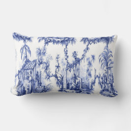 Blauw en Wit Oosters Chinoiserie Kussen
