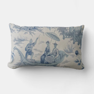 Blauw en Wit Oosters Chinoiserie Kussen