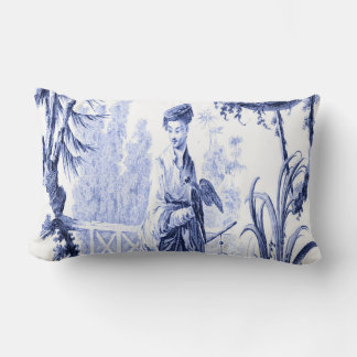 Blauw en Wit Oosters Chinoiserie Kussen