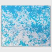 Blauw en wit oppervlak van de ijsplaneet cadeaupapier (Vlak)