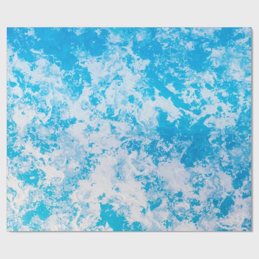 Blauw en wit oppervlak van de ijsplaneet cadeaupapier (Vlak)