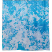 Blauw en wit oppervlak van de ijsplaneet douchegordijn (Voorkant)