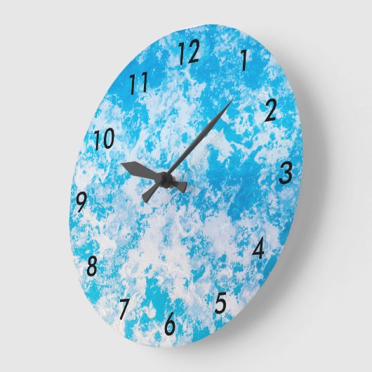 Blauw en wit oppervlak van de ijsplaneet grote klok (Hoek)