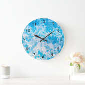 Blauw en wit oppervlak van de ijsplaneet grote klok (Huis)