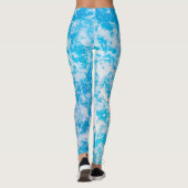 Blauw en wit oppervlak van de ijsplaneet leggings (Achterkant)