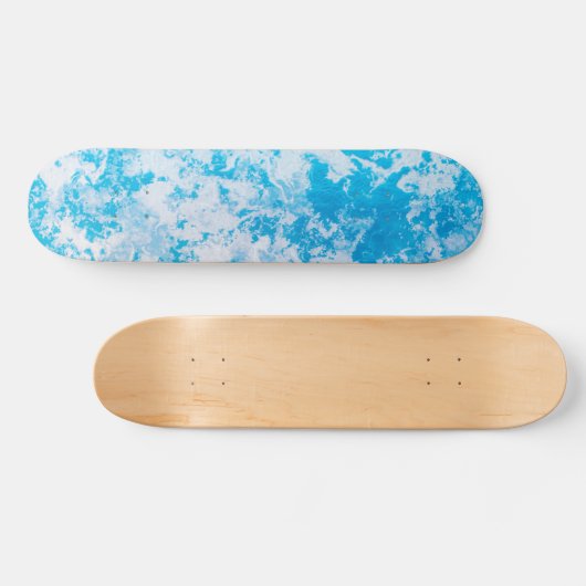 Blauw en wit oppervlak van de ijsplaneet persoonlijk skateboard (Horizontaal)