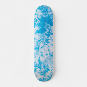 Blauw en wit oppervlak van de ijsplaneet persoonlijk skateboard