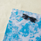 Blauw en wit oppervlak van de ijsplaneet strandlaken (In situ)