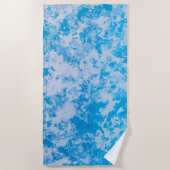 Blauw en wit oppervlak van de ijsplaneet strandlaken (Voorkant)