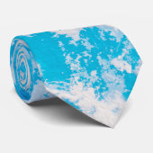 Blauw en wit oppervlak van de ijsplaneet stropdas (Opgerold)