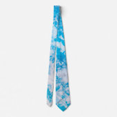 Blauw en wit oppervlak van de ijsplaneet stropdas (Achterkant)
