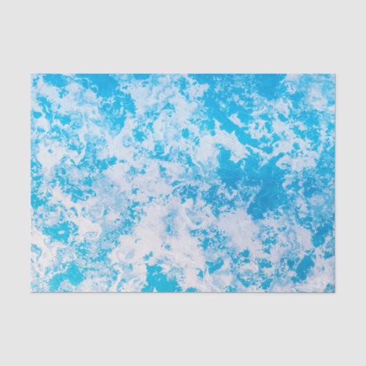Blauw en wit oppervlak van de ijsplaneet tissuepapier (Voorkant)